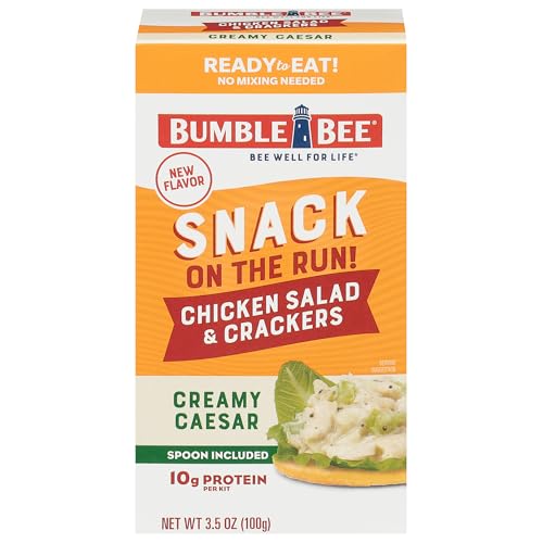 Bumble Bee Snack On The Run! Protein Snack Pack - Creamy Caesar Chicken Salad with Crackers - 10g...
