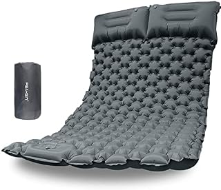 Peaken Double Camping Mat 10CM,Self Inflating Mattress Portable Camping Mattress Double with Pillow with Blindfolds and Earplugs for Camping Backpacking Hiking