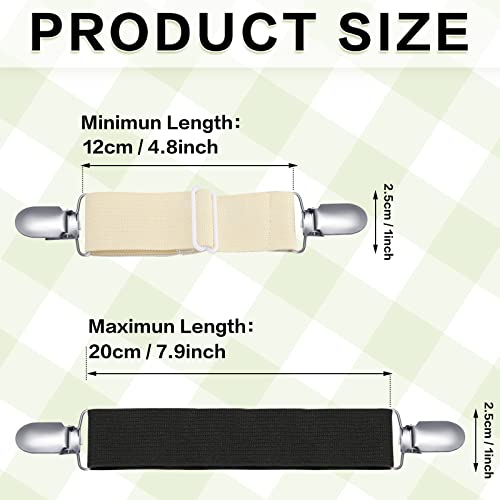 Jiuguva 8 Pcs Maternity Belly Suspenders Support Pants Waist Extender for Pregnant Women Must Haves Adjustable Pregnancy Shape Wear Support Black, Beige - Image 3
