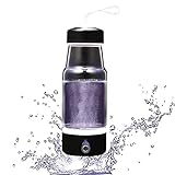 Hydrogen Negative ION Water Ionizer Hydrogenated Water Bottle Alkaline Energy Cup Anti Aging Antioxidant High Borosilicate Glass Make Hydrogen Content Up to 1200-1500 PPB 420 Ml