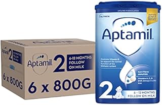 Aptamil 2 Follow On Baby Milk Powder, 6-12 Months, 800g (Pack of 6) - Packaging May Vary