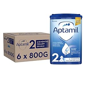 Aptamil 2 Follow On Baby Milk Powder, 6-12 Months, 800g (Pack of 6) – Packaging May Vary