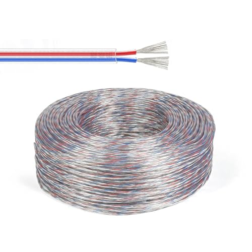 Câble cuivre étamé 20AWG 60FT avec gaine PVC flexible transparent 300V