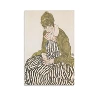 Amazon.co.jp: Egon Schiele エゴン・シーレ (下着姿の座った女) 絵画