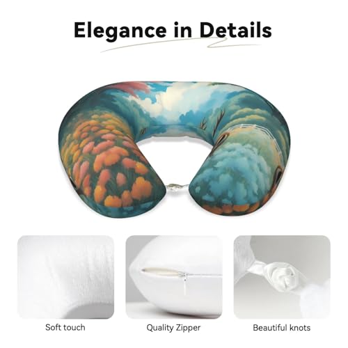 Almohada de viaje espuma viscoelástica U cómoda miniatura 3