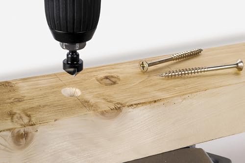 wolfcraft 3-tlg. Kegelsenker-Set I 2584000 I Für das Senken von Bohrlöchern für bündige Verschraubungen in Holz, NE-Metall und Kunststoff