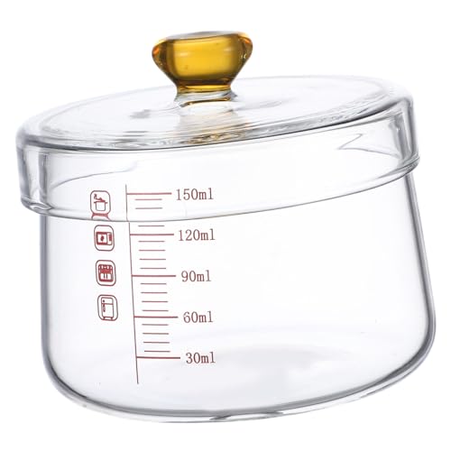 Zerodeko Cacerola de Vidrio Transparente Sin Asa para Cocinar y Guisos Pc de Alta Temperatura para Microondas y Horno