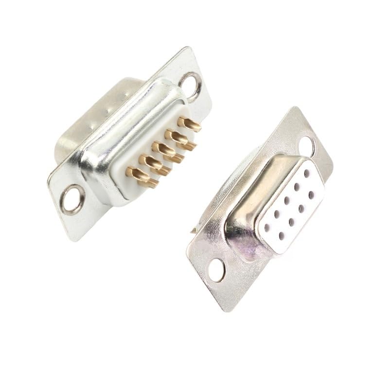 10PCS DB9 Adapter Connector Core RS232 Serial COM Plug Connectors Ho/*le/pin DB15 Female Male Port Socket D Sub DP9 Plastic Case(DB15 Male Golden8)