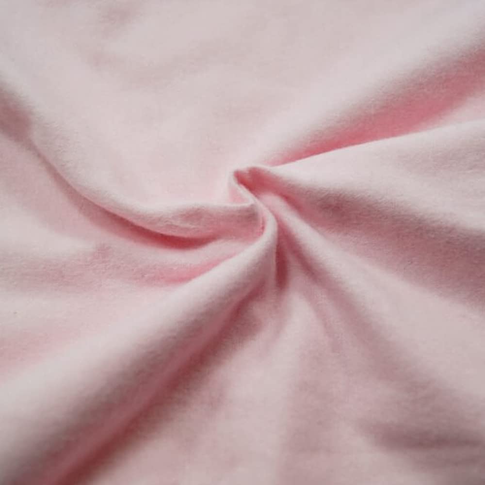 Brushed 100% Cotton Fabric Woven Flannel Winceyette Soft Price Per Metre (Pink)