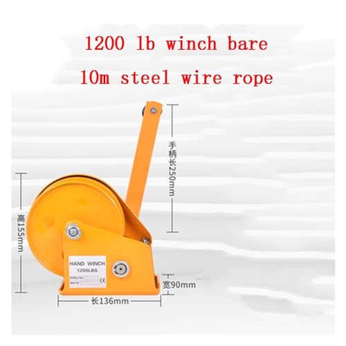 Polipasto Manual Auto-bloqueo 1200 lb con cable 10m miniatura 2