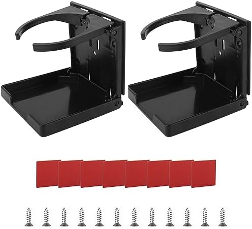 Boat Accessories Marine Boat For Drinks JIAHAO 2PCS Adjustable Folding Drink Holder With Screws/Adjustable Cup Holder For Marine/Boat/Caravan/Car (Grey Porta Vasos Para Carro Cup Holders