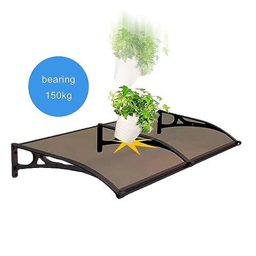 Auvent de porte bleu marquise polycarbonate avec support aluminium