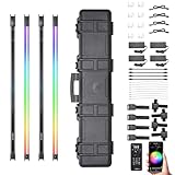 TL120 撮影用 チューブライト RGBライト LEDライト 36000色調光 アプリ対応 PV撮影 MV撮影 動画撮影 電池内蔵 4本セット 専用防水キャリングケース リモコン付属