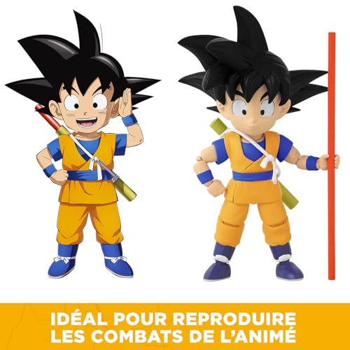 BANDAI - Dragon Ball Daima Kid Goku - Figurine Kid Goku avec Accessoires - Licence Officielle Dragon Ball - Figurine articulée Mini Goku Dragon Star 17 cm - Jouet Enfant 4 Ans et + - 40735