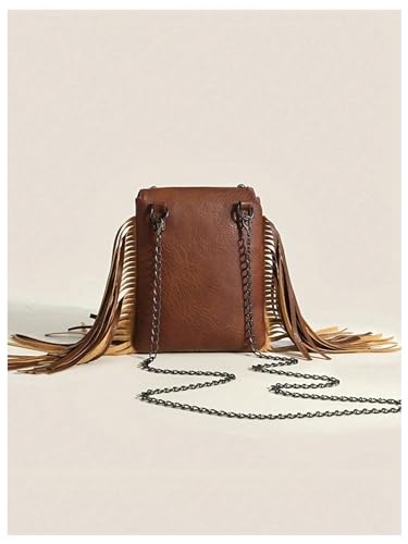 Image of Verdusa Women's Western Country Cowgirl Bag Fringe Crossbody Bags Boho Tassel Messenger Bags Casual Purses