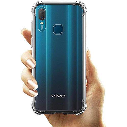 Image of COVERBLACK Rubber Silicone Transparent Back Cover for Vivo Y11-2019 Edition - Transparent