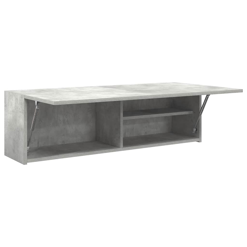 Floating Wall Cabinet, Modern Wood-Grain Wall-Mounted Storage Unit, Hanging Shelf Cabinet for Bathroom, Kitchen and Living Room (100 x 25 x 30 cm)