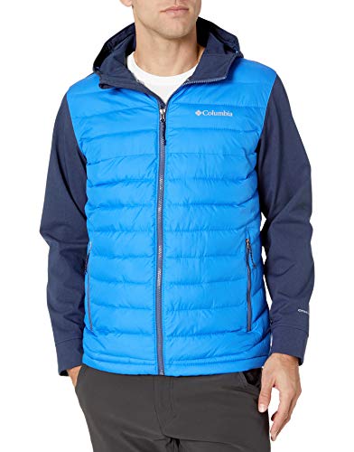 Image of Columbia Men's Powder Lite Hybrid Jacket, Azure Blue, Collegiate Navy Heather ,Large