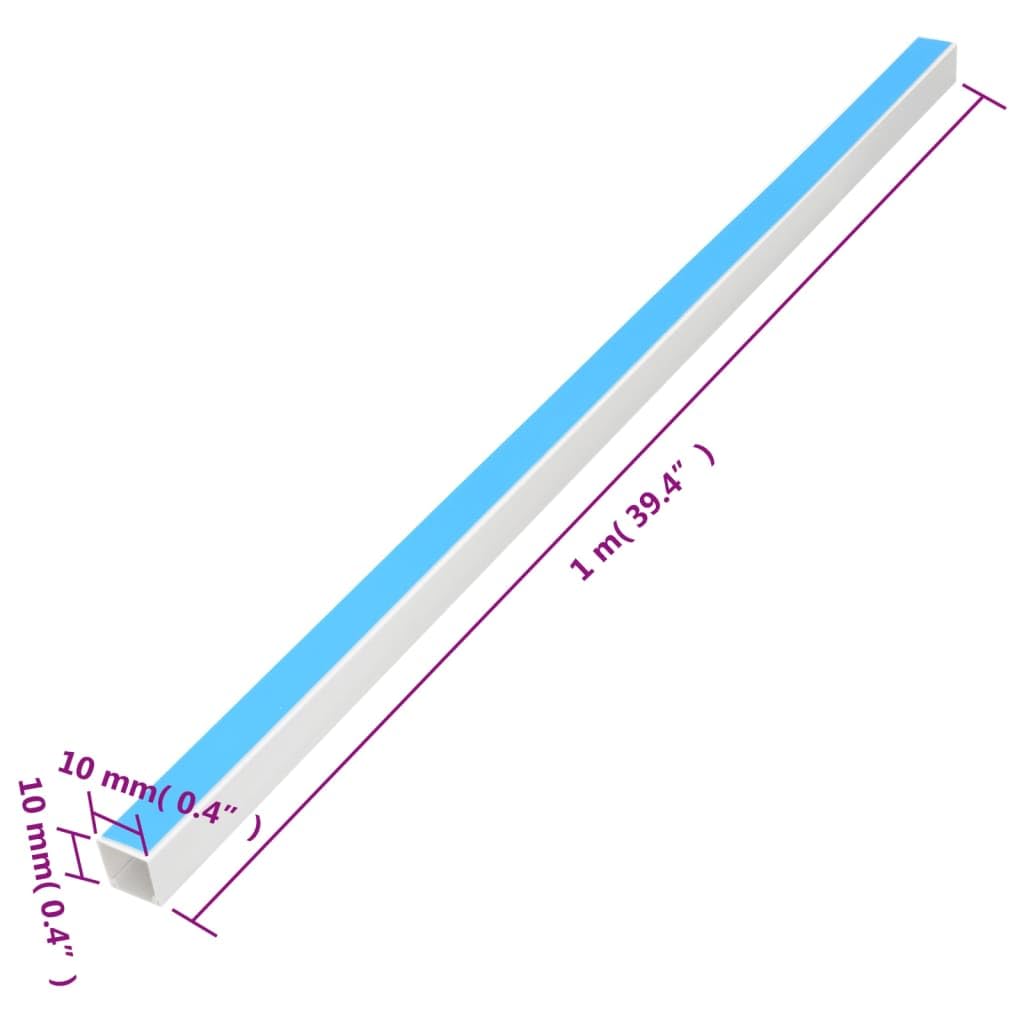 Goulotte Auto-Adhésive pour Câbles 10x10 mm 30 m PVC