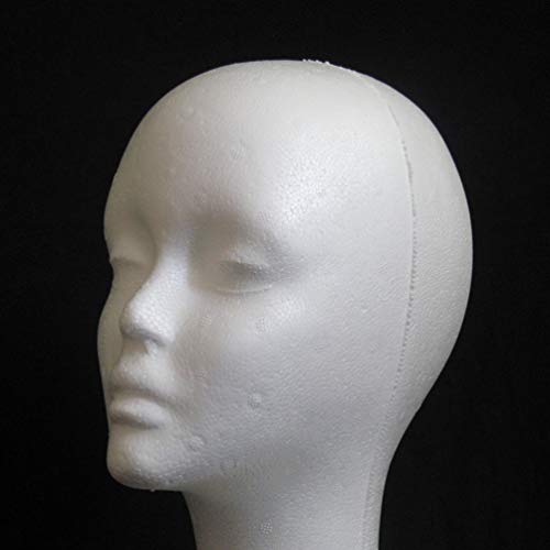 FRCOLOR 2Pcs Isopor Espuma de Suporte Da Cabeça Do Manequim Feminino Cabeça de Manequim Modelo de Ex