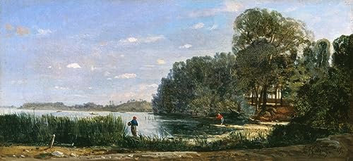 Tableau bords de Seine Guigou 60x90cm pour habiller un grand mur vide