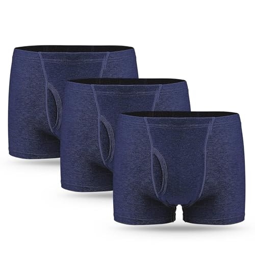 3er Pack Inkontinenz Pants Männer, Waschbare Herren-Boxershorts aus...