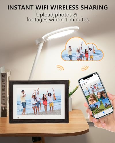 Maezoe DF-01 Wooden Digital Picture Frame With 32Gb Memory, 10.1 Inch 1280X800 Ips Hd Touch Screen, Auto-Rotate, Motion Sensor thumb #1