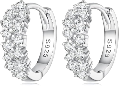 Créoles en argent sterling 925 d'une brillance durable pour le lobe