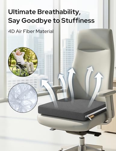 Image of Halohop Air Seat Cushion, Indoor Seat Cushion for Chair,Comfortable and Breathable,Non-Sweatiness for Long Sitting,Using 4D air Fiber Material, Suitable for Office,Car,Home Summer Series