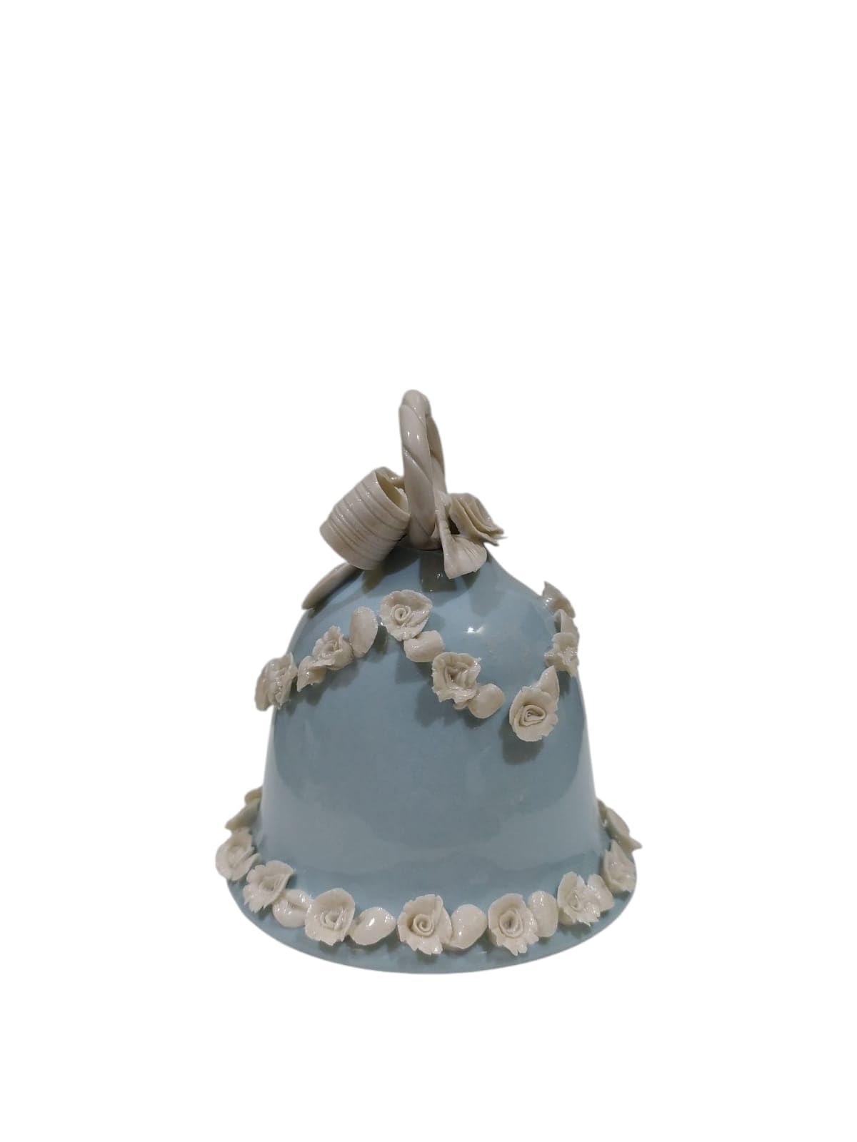 Campana rose porcellana dia.8,5xh10cm azzurro