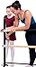 LeStage Ballet Barre - Portable Freestanding Home Double Ballet Barre - Adjustable Height, Foam Protector and Elastic Stretching Strap; Black