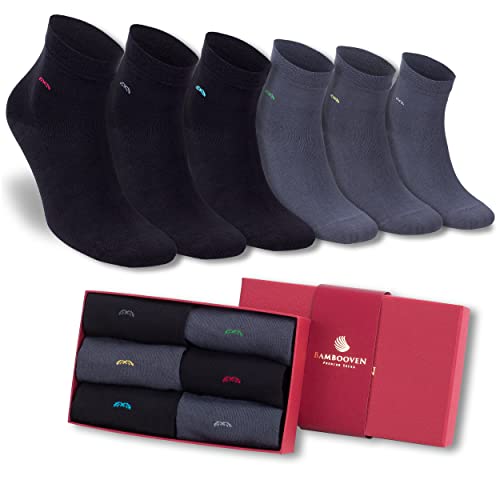 Image of BAMBOOVEN Ankle Socks for Men Women 6 Pack Thin Bamboo Rayon Low Cut Socks
