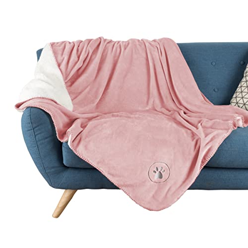 Waterproof Pet Blanket – Reversible Pink Throw Protects Couch, Car, Bed From Spills, Stains, Or Fur – Dog And Cat Blankets By Petmaker (50X60) #TOP6