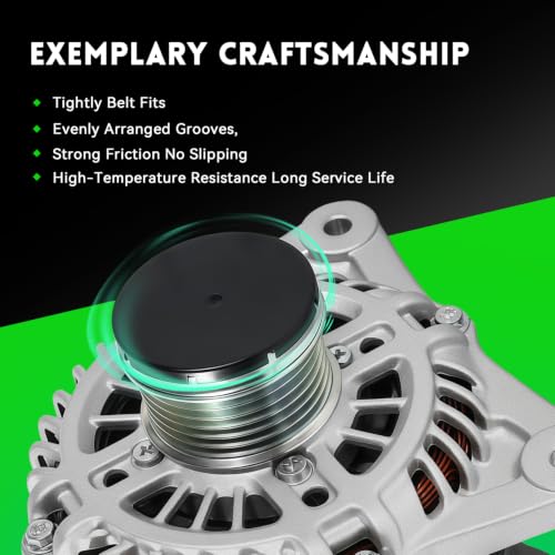 Image of 11657N Alternator Compatible with 2013-2018 Nissan Altima L4 2.5L, 12V 110A, 6-Groove Clutch Pulley, Replace 231003TA1A, 231003TA1ARE, 231003TA1B, A002TJ1881, A002TJ1881ZC, A2TJ1881