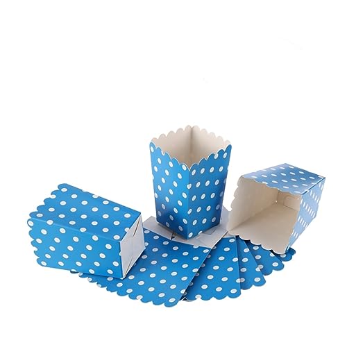GRIRIW Popcorn Box 24pcs Dot Design Popcorn Cartons Snack Boxes for Parties Movie Night Wedding Decorations