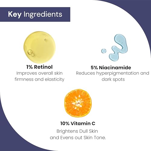 Image of VINR Retinol Night Serum for Face - 1% Retinol | Infused With Vitis Vinifera | Anti-Aging Wrinkle Repair, Brightening, Smooth Skin - Lightweight, Fast Absorbing Formula for Women & Men - 30ml ( Pack of 4)