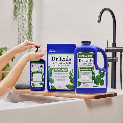 Dr Teal's Foaming Bath with Pure Epsom Salt, Relax & Relief with Eucalyptus & Spearmint, 62.5 fl oz - image 7