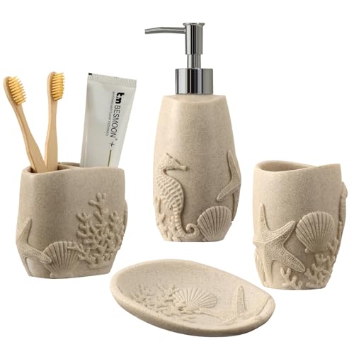 Haocoott Bathroom Accessories Set, 4 PCS Bathroom Accessory Sets with