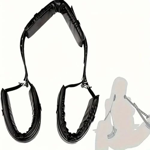 Jeu de rôle et fitness avec l'accessoire de sport en cuir noir à jambe ouverte