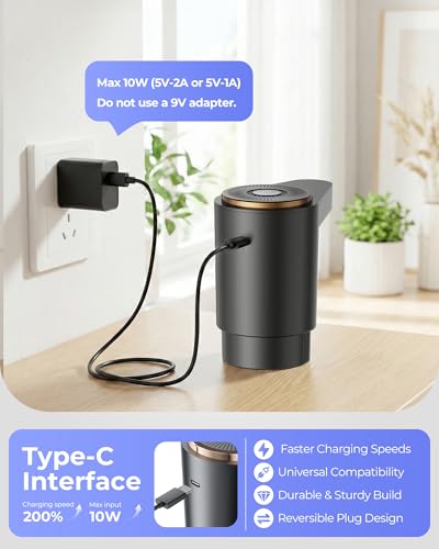 Image of Water Jug Pump for 5 Gallon Bottle - Portable Electric USB-C Charging Dispenser, Dual Powerful Motors, Fast Flow, Fits 2-5 Gallon Jugs - Ideal for Home, Office, Camping, RV, Black