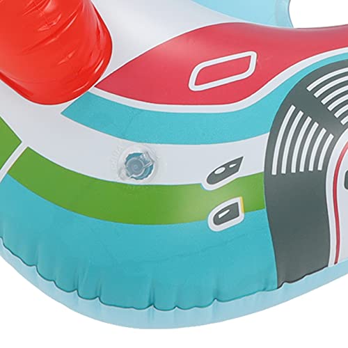 Iate de piscina flutuante, iate flutuante infantil com roda à prova d'água para o verão Fundo Azul