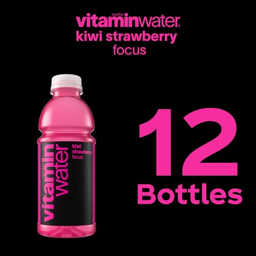Image of vitaminwater Focus Kiwi Strawberry Nutrient Enhanced Flavored Water Beverage, 20 fl oz Bottles, 12 Pack