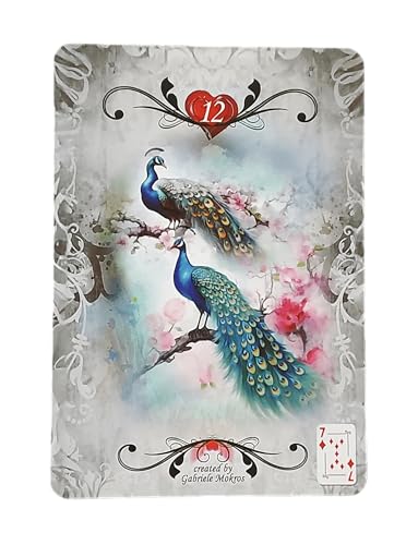 The Love of Lenormand – Lenormand Orakelkarten – Kartendeck in dekorativer Box mit 36 Karten mit roter Folienprägung