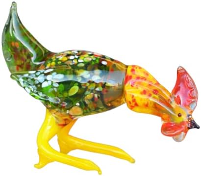 Glass Chicken Rooster New Year Gift Animal Collectible Figurine Rooster Hen Cock in Glass Gift Child Girl Gift Chinese New Year Gift