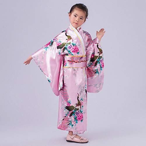Roupão de banho para meninas, roupas japonesas, traje tradicional para meninas, vestido e saia, coll