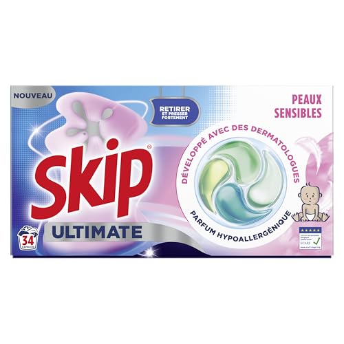 Lessive Capsule Skip Ultimate 4en1 Peaux Sensibles x34 Lavages – Parfum Hypoallergénique - vue 3