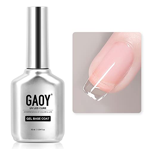 Gaoy Gel Base Coat For Gel Nail Polish, 16Ml No Wipe Clear Foundation For Long Lasting Uv Gel Nail Art Diy At Home #TOP26