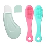 Sibba 3Pcs Blackhead Removal Tool, Blackhead Scraper Tool with Silicone Face Scrubber Black Head Spatula, Deep Nose Cleansing Pore Extractor Skin Care Tools for Men and Women