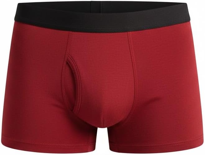 ayaecofashion Men's Organic Pima Cotton Boxer Briefs | Maroon/L