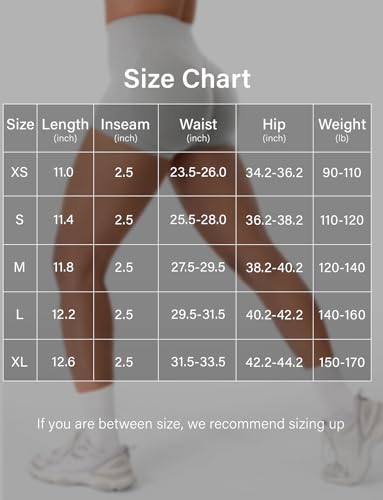 Image of VOYJOY Women Workout Impact Shorts 2.5 inch / 3.6 inch / 4.5 inch / 6 inch Scrunch Butt Booty | Tummy Control, High Waisted, Bike Short, Gentle Compression, for Women